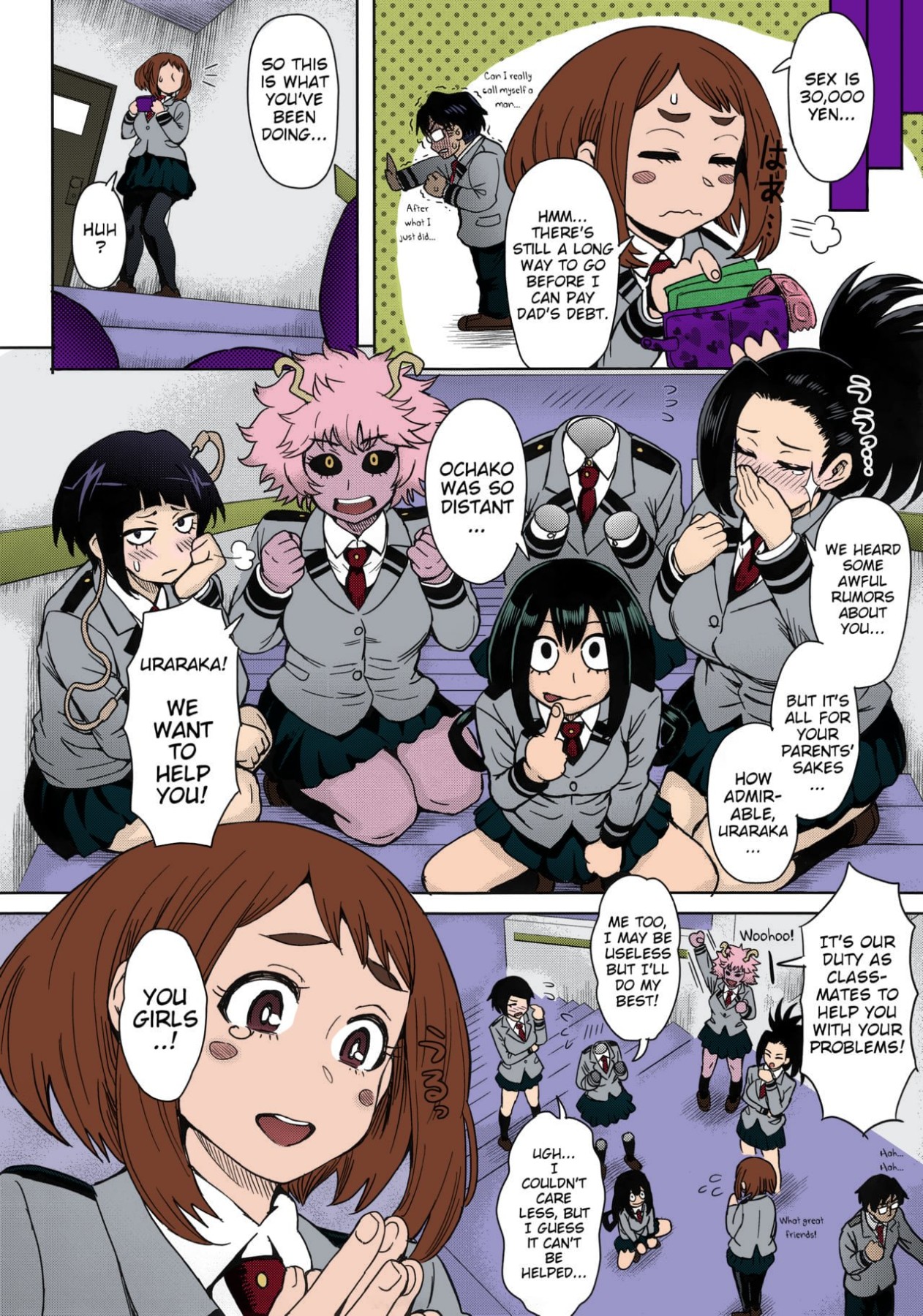 Hentai Manga Comic-Uraraka's Behind-the-Scenes Prostitution-Read-9